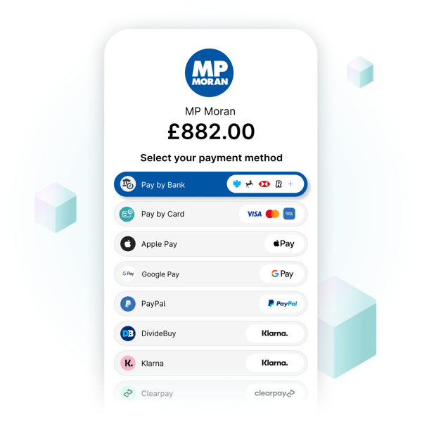 Rvvup accepts all the popular payment methods